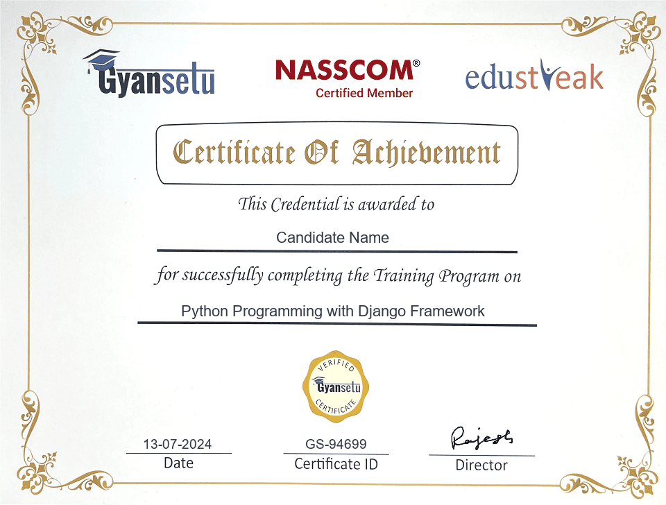 python django course certification