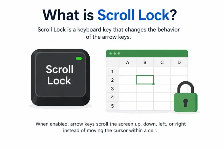Turn Off Scroll Lock in Excel